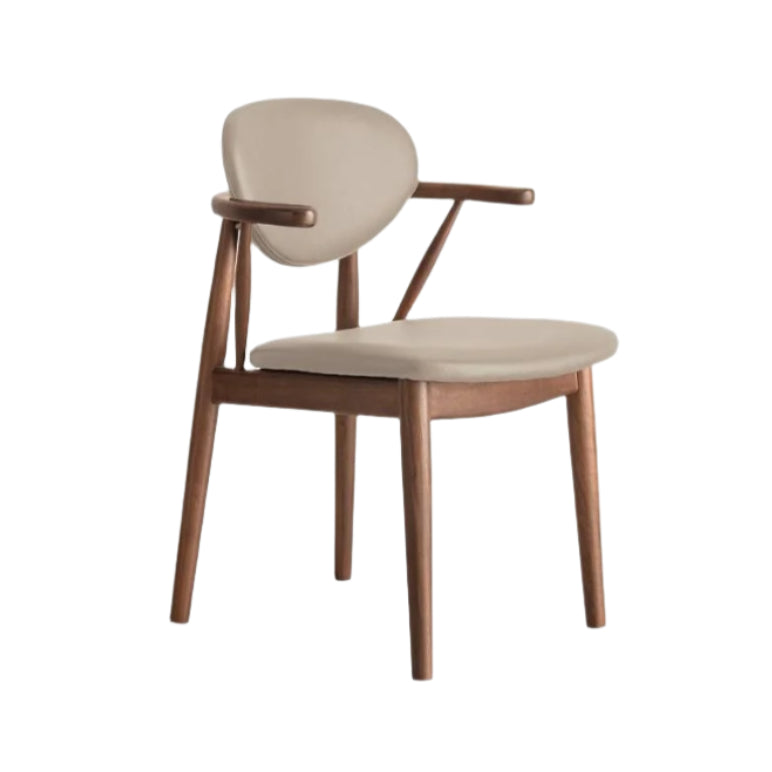 Solid Golden Sandalwood Dining Armchair