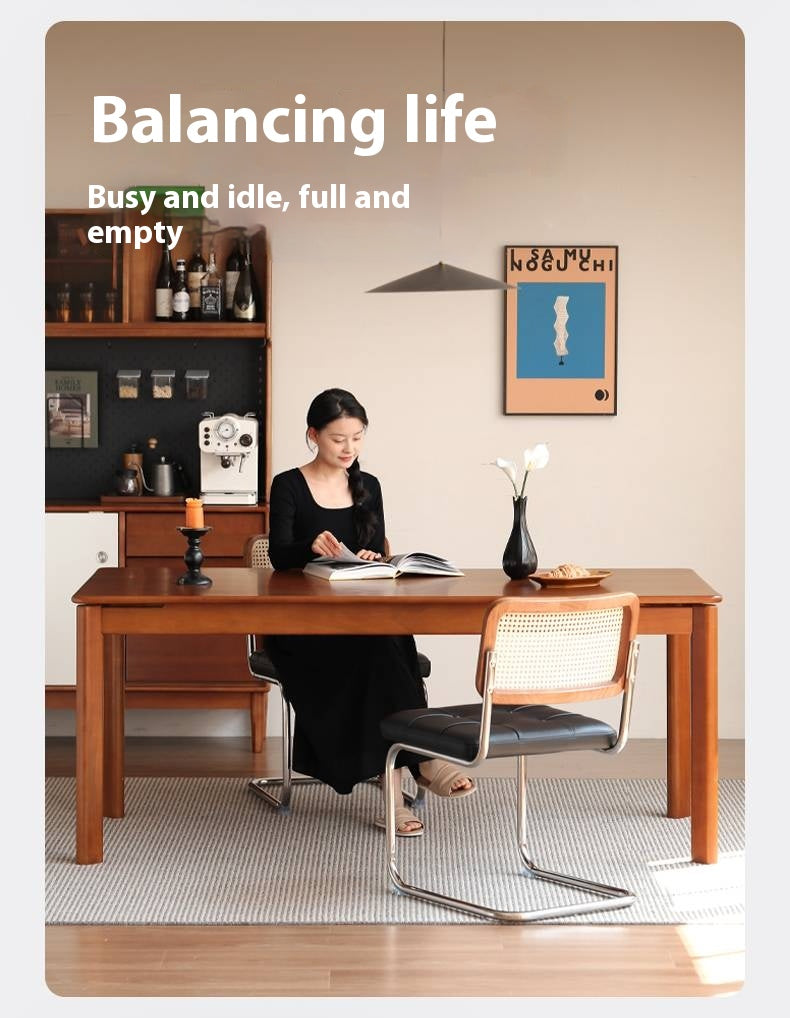 Poplar Solid Wood Antique Style Dining Table