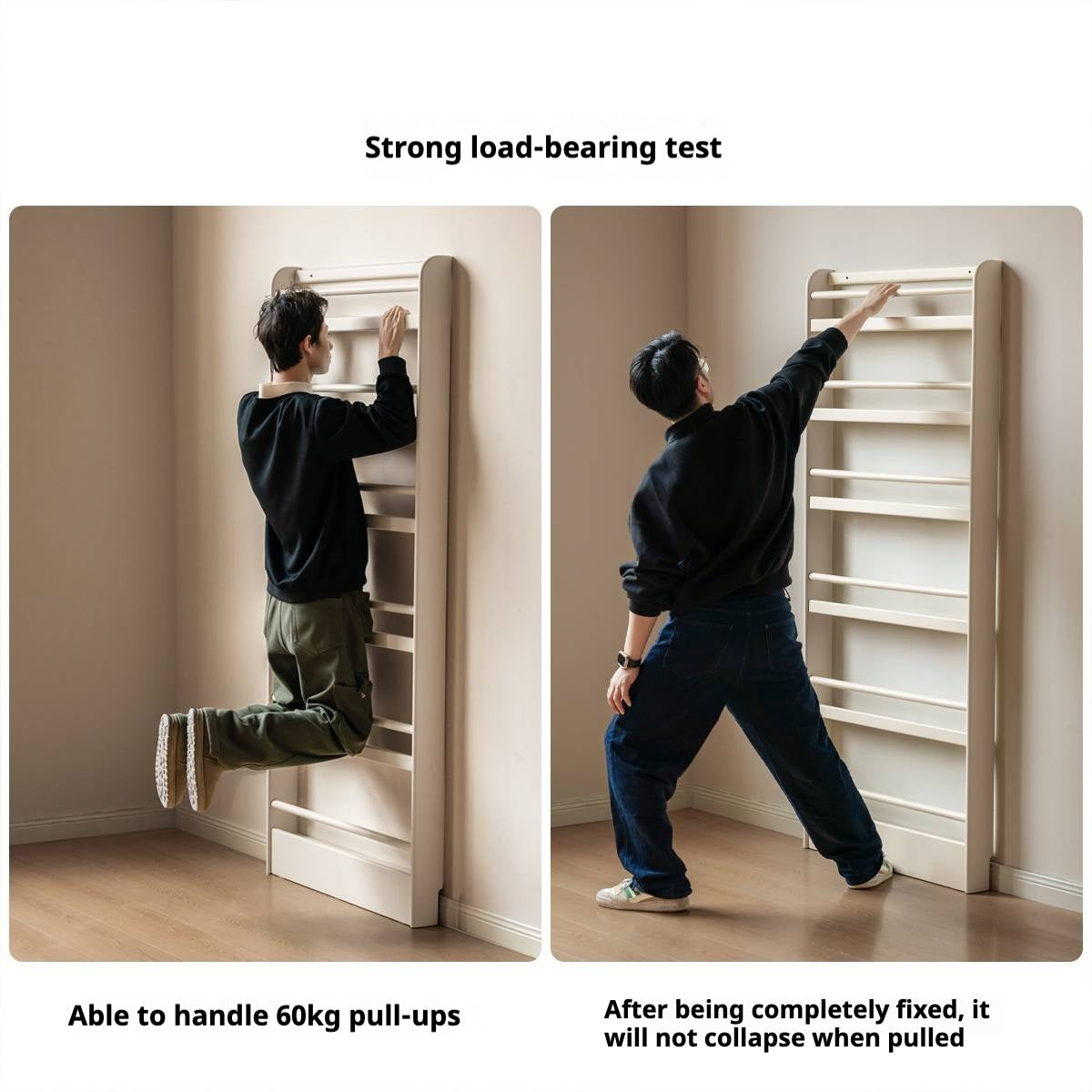 Rubberwood Solid Wood Cream Style Bookshelf