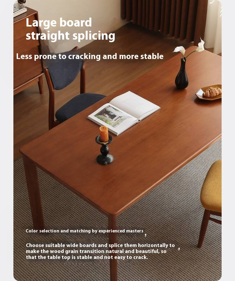 Poplar Solid Wood Antique Style Dining Table