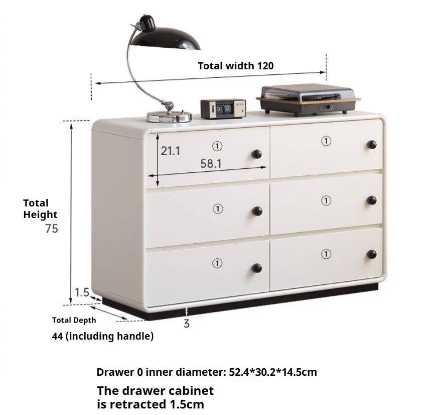 Solid Rubberwood Modern Drawer Chest