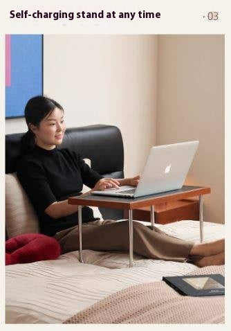 Solid Rubberwood Bauhaus Rock Slab Bay Window Table