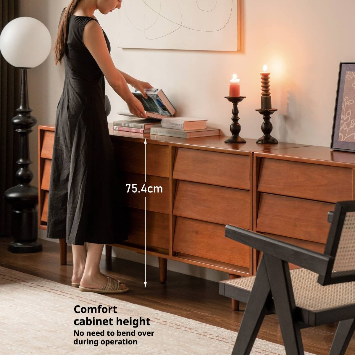 Poplar Solid Wood Middle Ancient Style Drawer