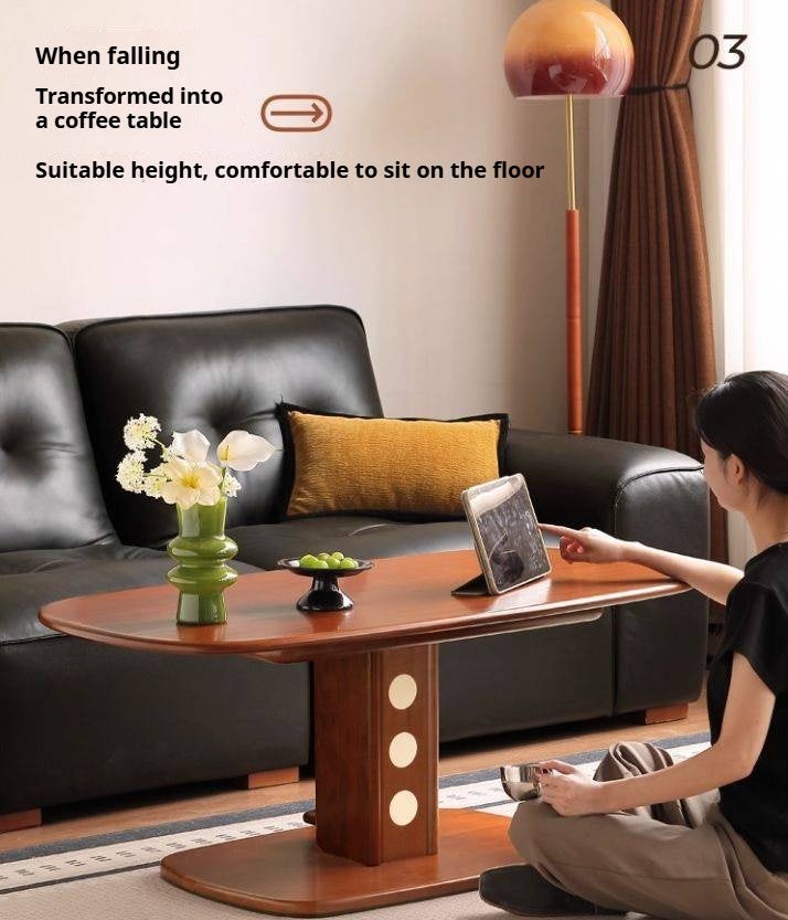 Poplar Solid Wood Ancient Style Elevating Tea Table