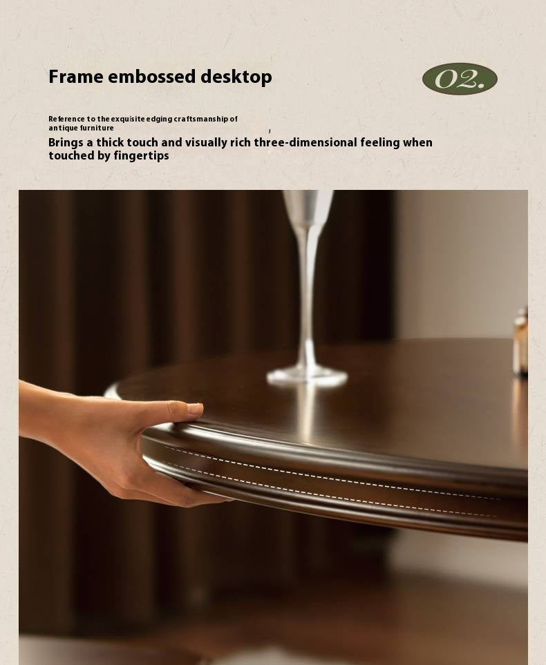 Poplar Solid Wood Dining Table American Retro