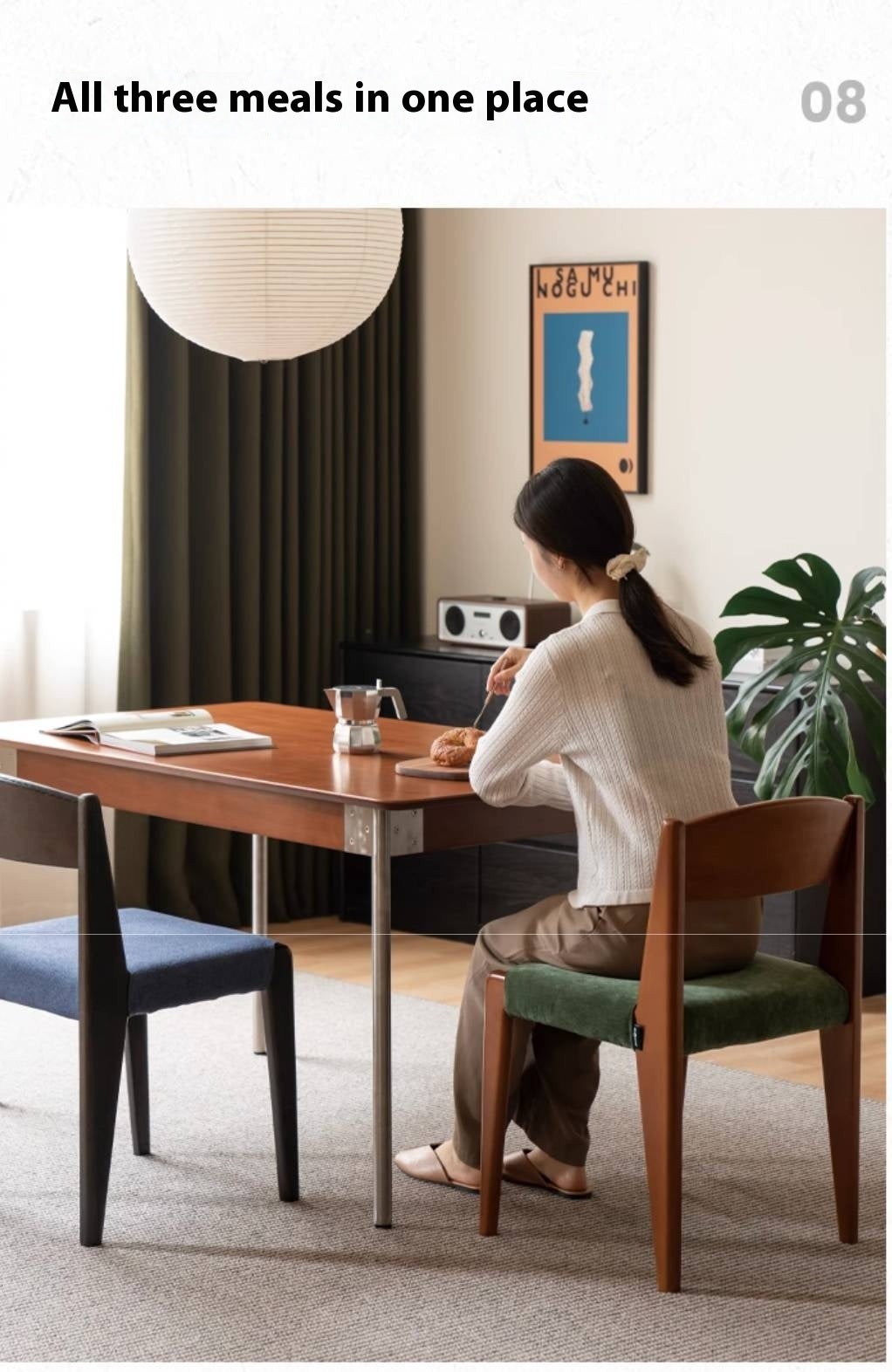 pcs 4 set Poplar Solid Wood Medieval Style Dining Chair