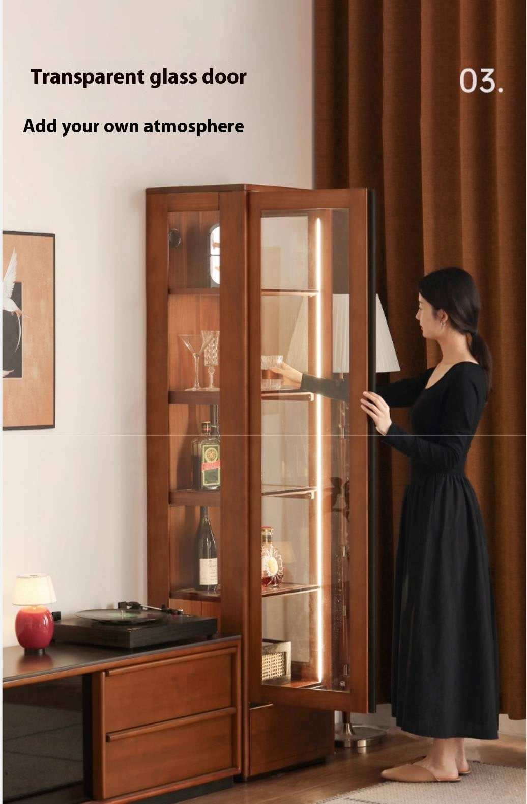 Poplar Solid Wood Antique Medieval Style Bookshelf