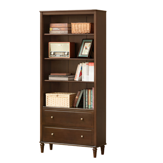 Poplar, Black Walnut Solid Wood American Style Bookcase