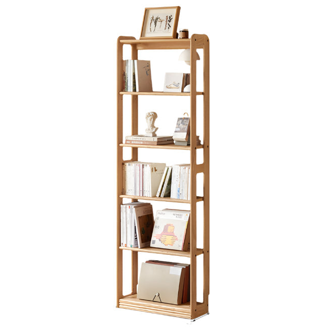 Rubberwood, Oak Solid Wood Modern Style Bookshelf