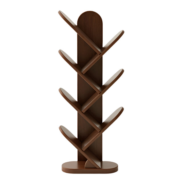 Rubberwood, Oak Solid Wood Modern Style Bookshelf