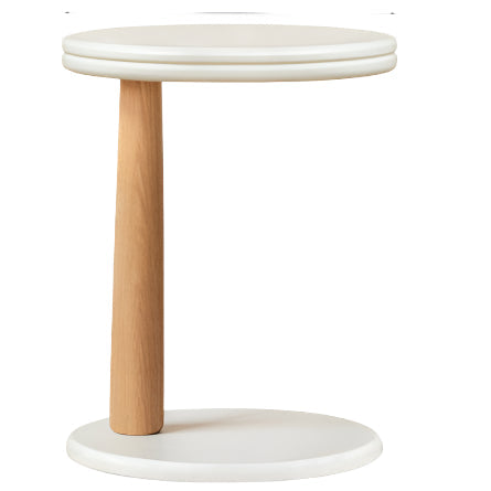 Oak Solid Wood Round Coffee Table Combination