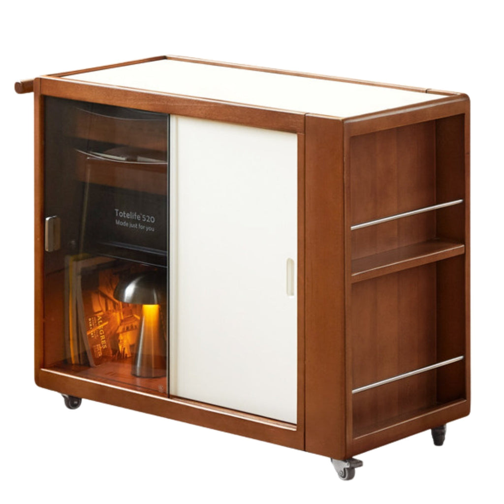 Poplar Solid Wood Middle-Aged Style Side Table