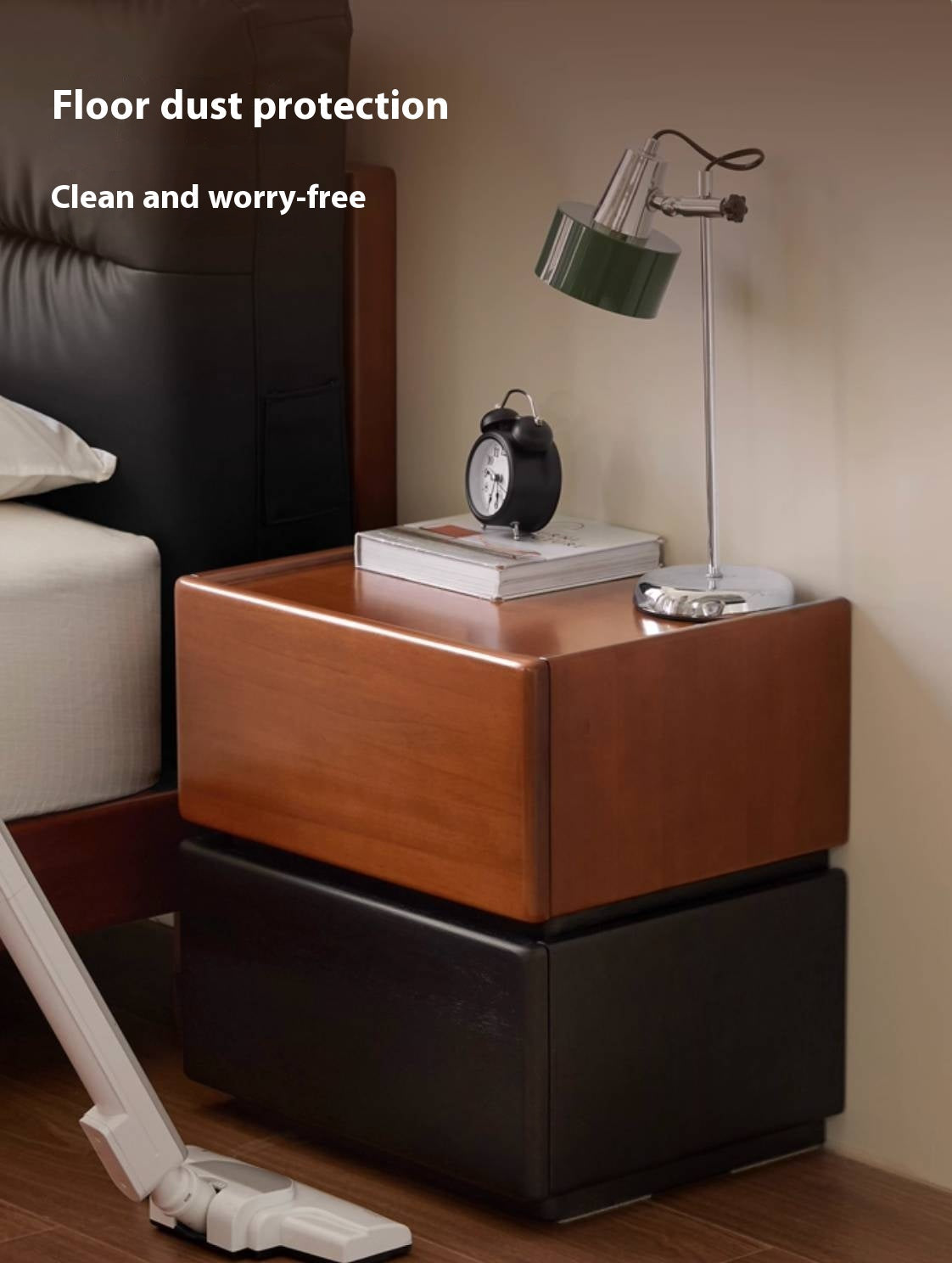 Oak, Ash Solid Wood Retro Style Nightstand