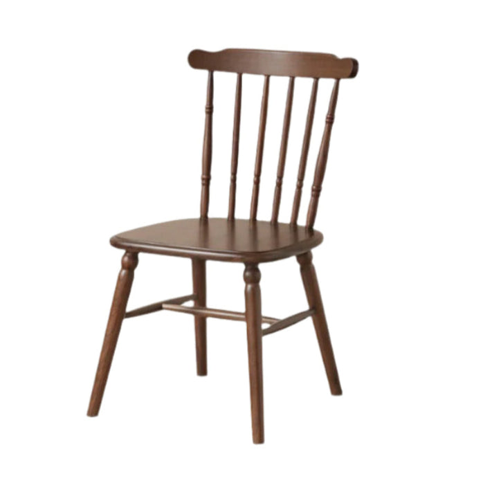 Set 4 pcs Black Walnut Solid Wood American Retro Style Dining Chair