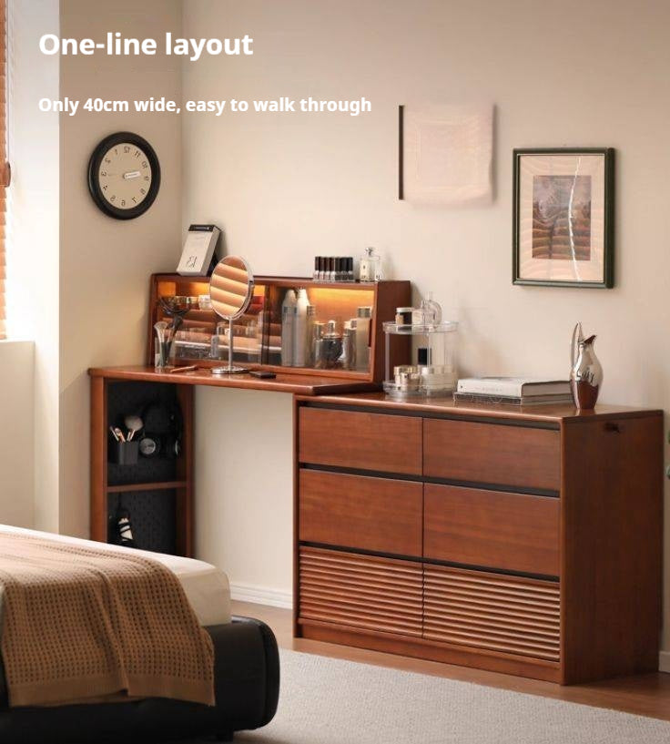 Pine Solid Wood Makeup Desk