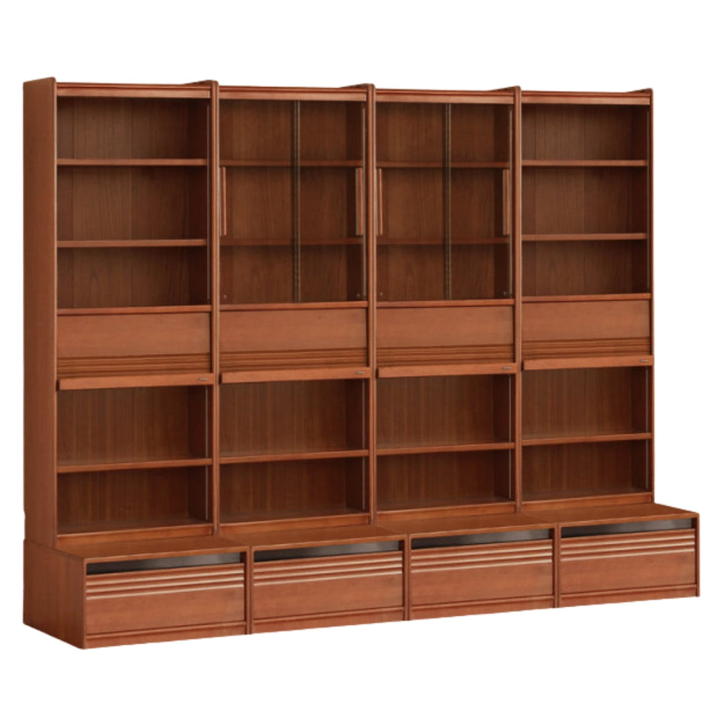 Poplar Solid Wood Combination Bookshelf Antique Style