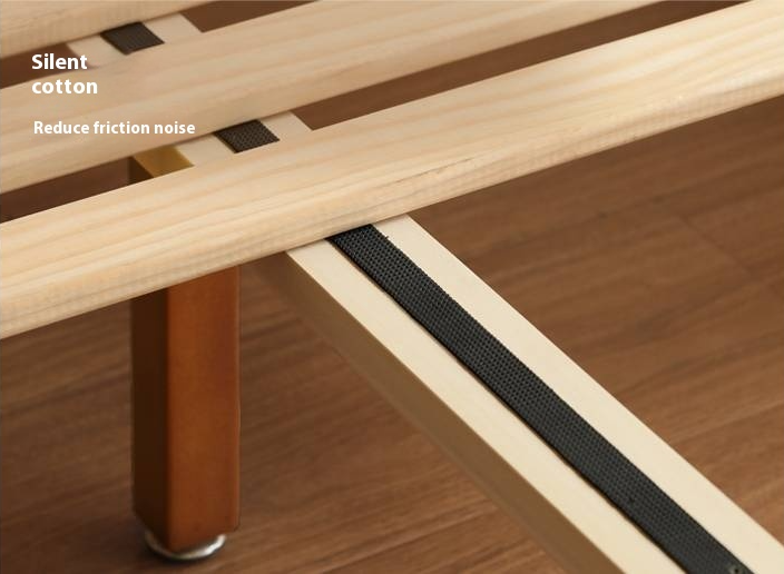 Poplar Solid Wood Luminous Bed Bauhaus Style