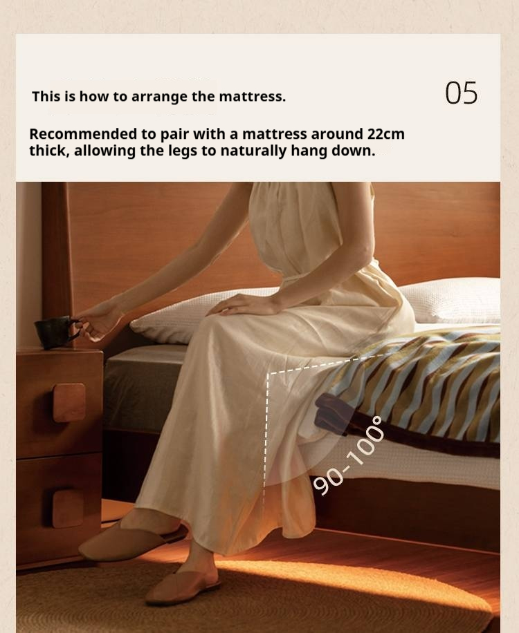 Poplar Solid Wood Multifunctional Luminous Bed