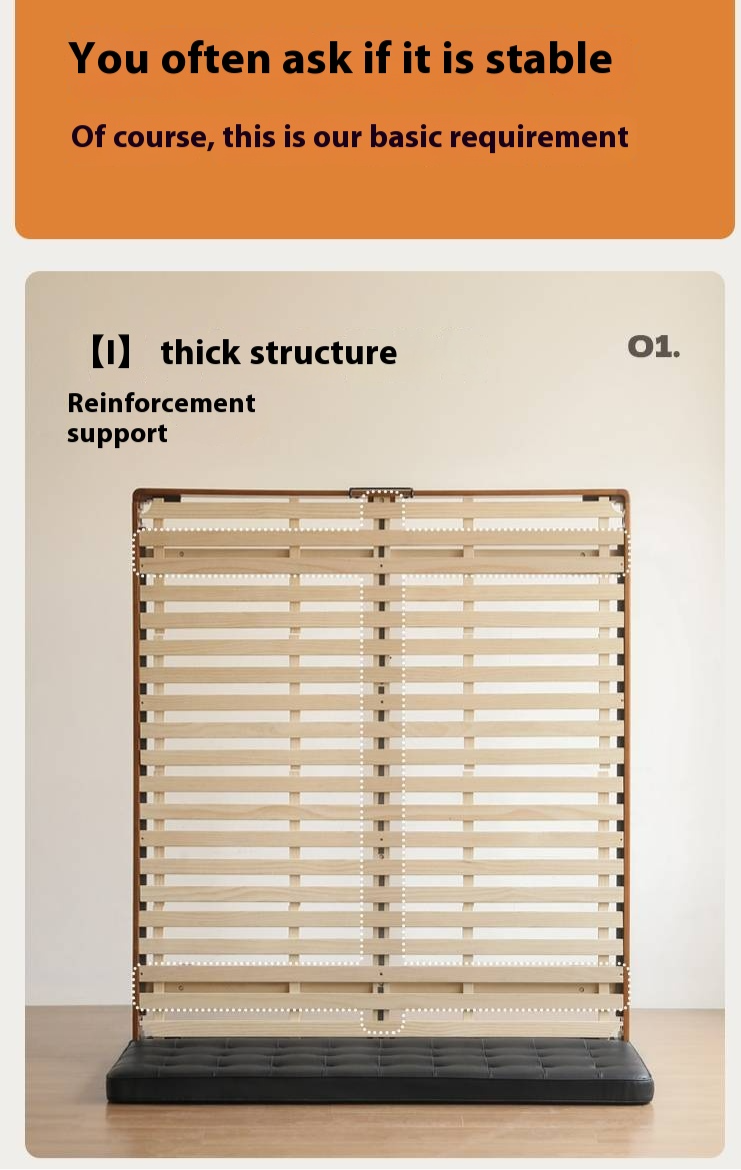 Poplar Solid Wood Eco Cloud Leather Soft Bed