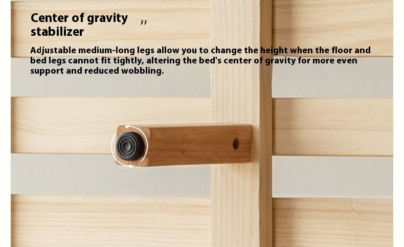 Rubberwood Solid Wood Bed