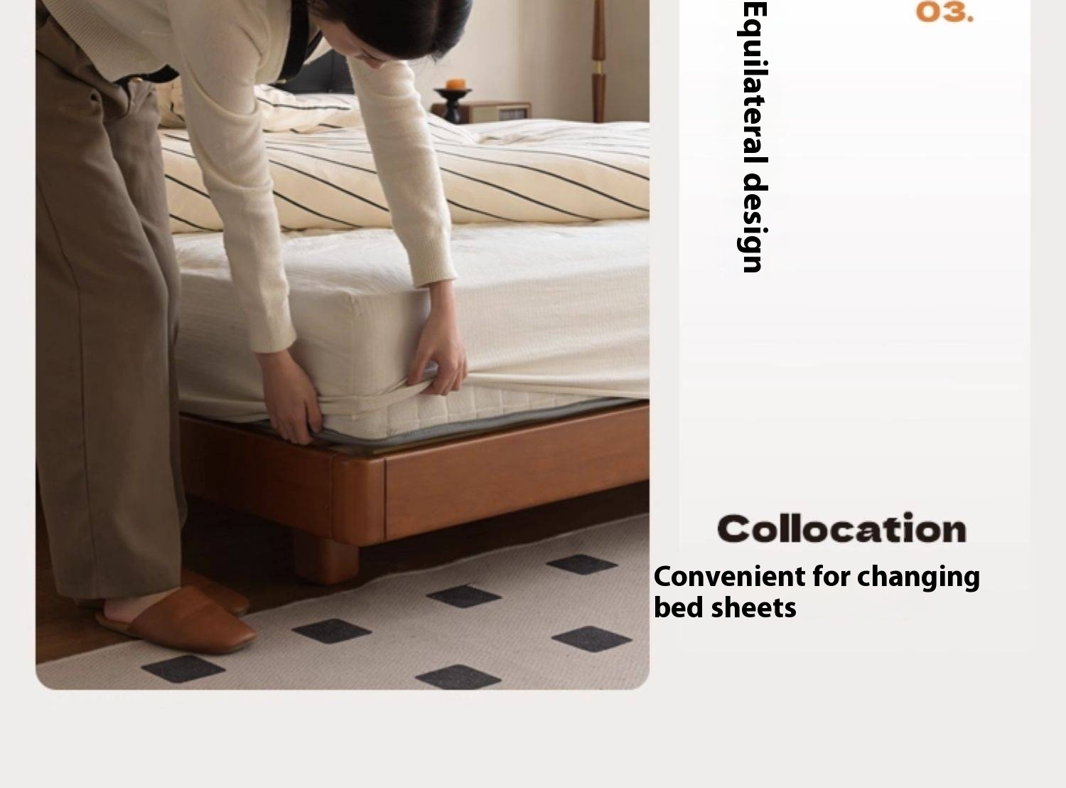 Poplar Solid Wood Eco Cloud Leather Soft Bed