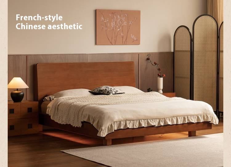 Poplar Solid Wood Multifunctional Luminous Bed