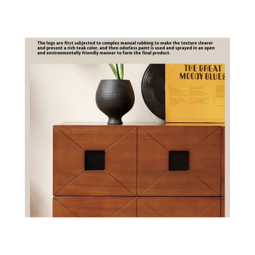 Poplar Solid Wood Modular TV Stand In Antique Style