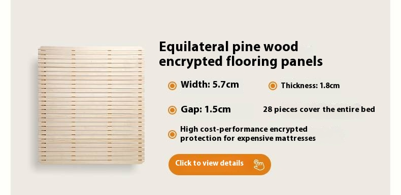 Rubberwood Solid Wood Bed