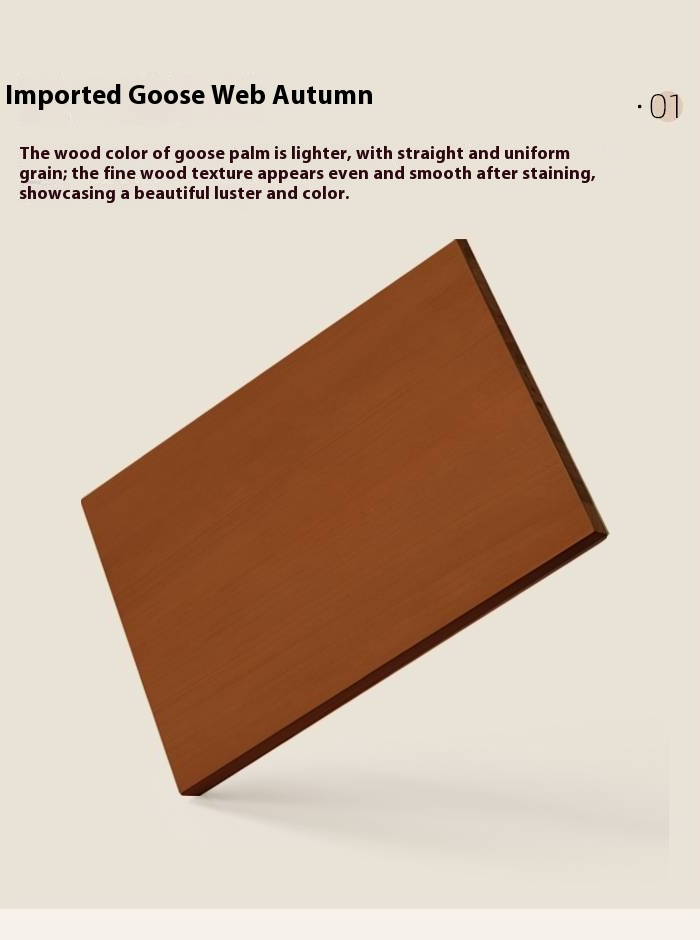 Poplar Solid Wood Luminous Bed Bauhaus Style