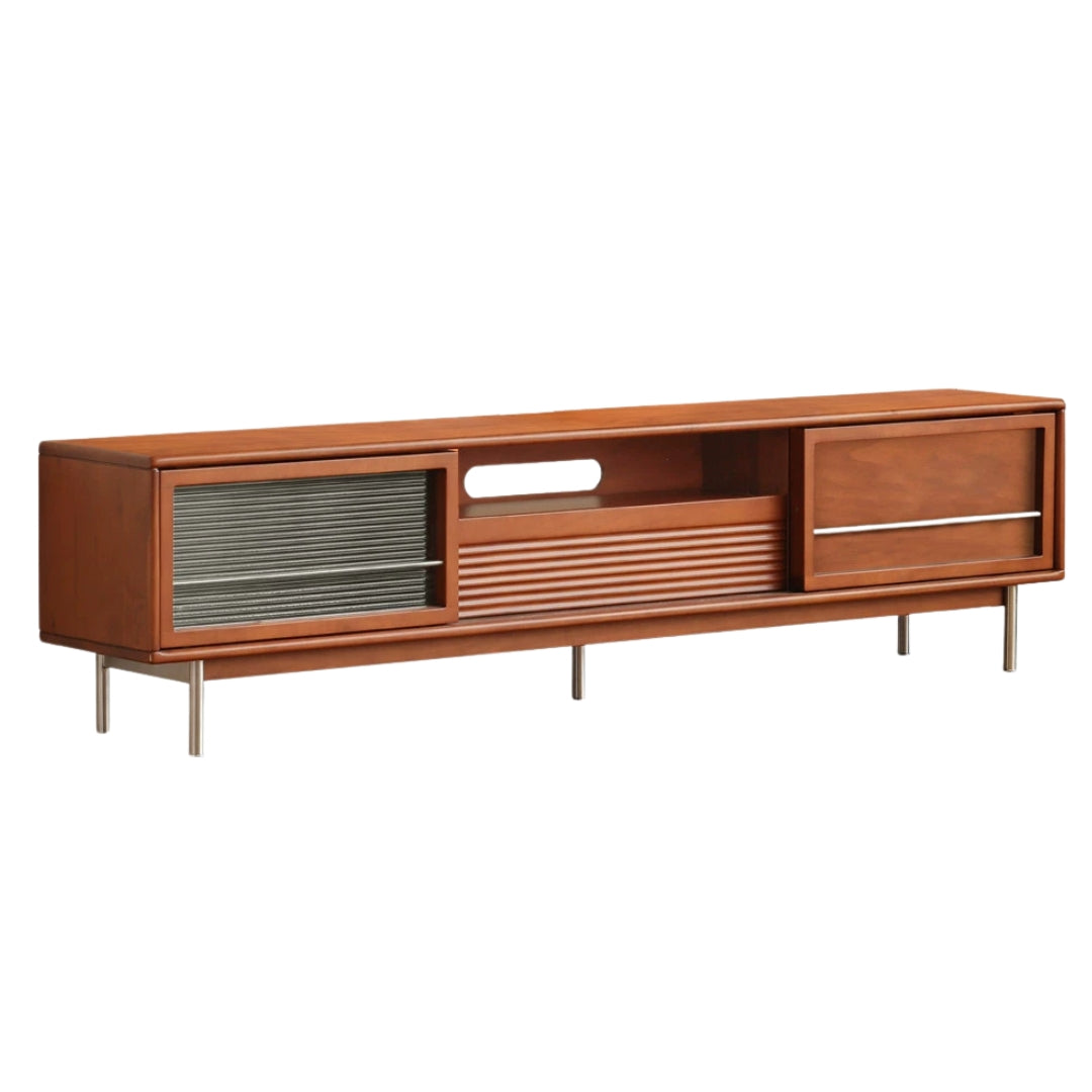 Poplar Solid Wood Bauhaus Style TV Cabinet