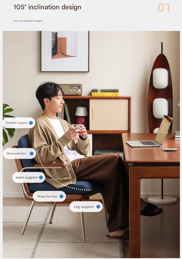 Solid Rubberwood Bauhaus Style Leisure Chair