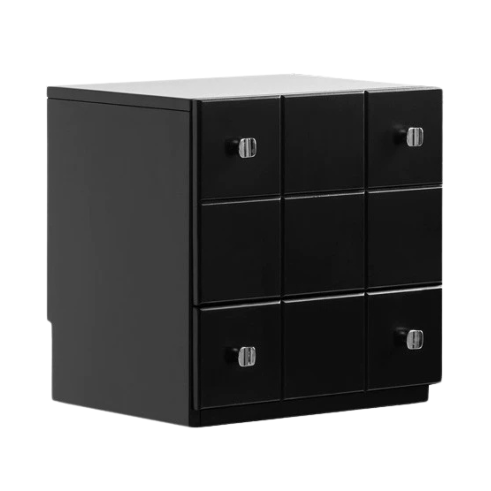 Solid Rubberwood Modern Modular Drawer Cabinet