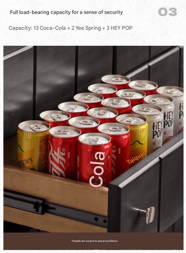 Solid Rubberwood Modern Modular Drawer Cabinet