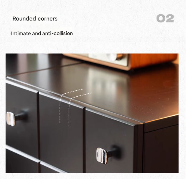 Solid Rubberwood Modern Modular Drawer Cabinet