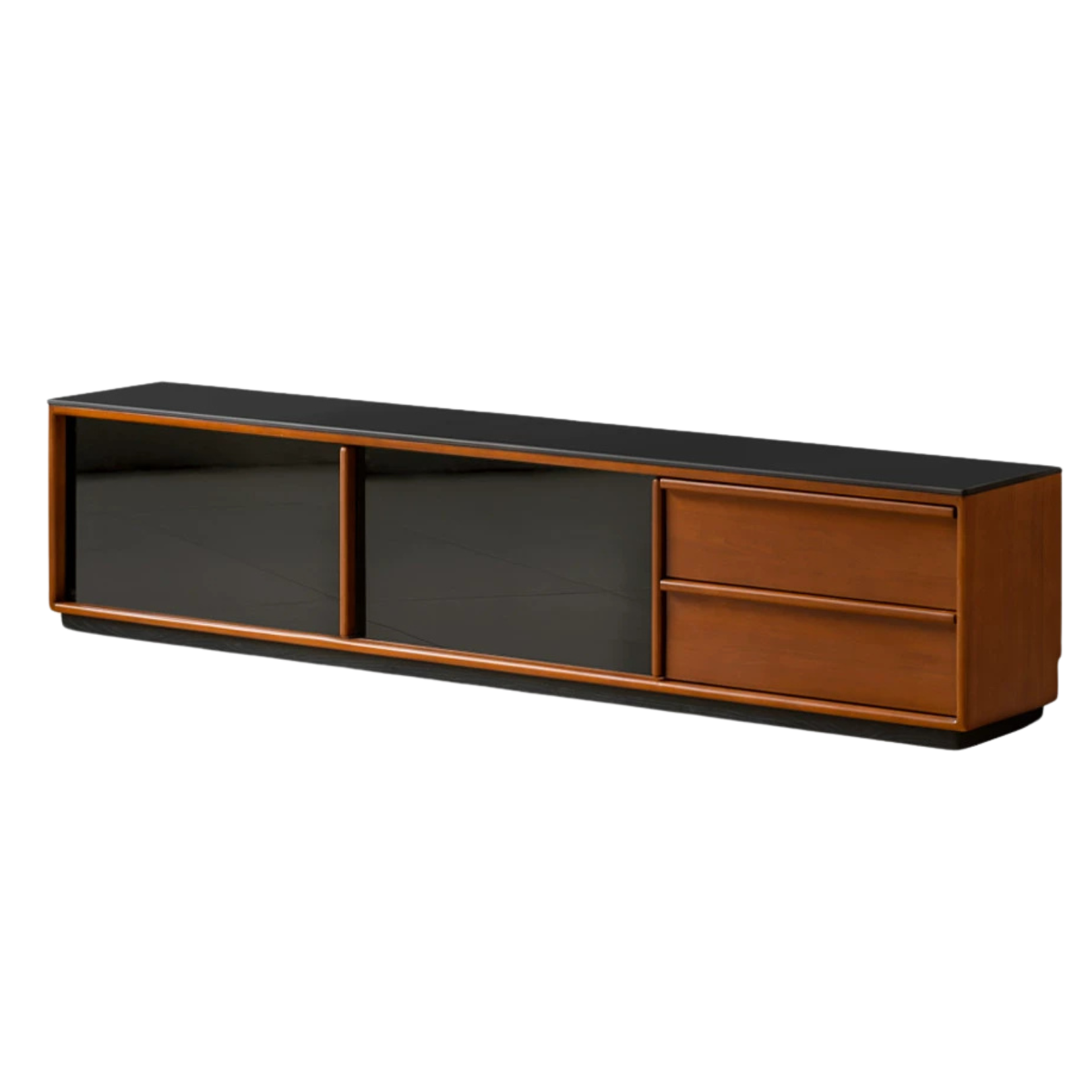 Poplar Solid Wood Antique Style Standing Rock Panel TV Cabinet