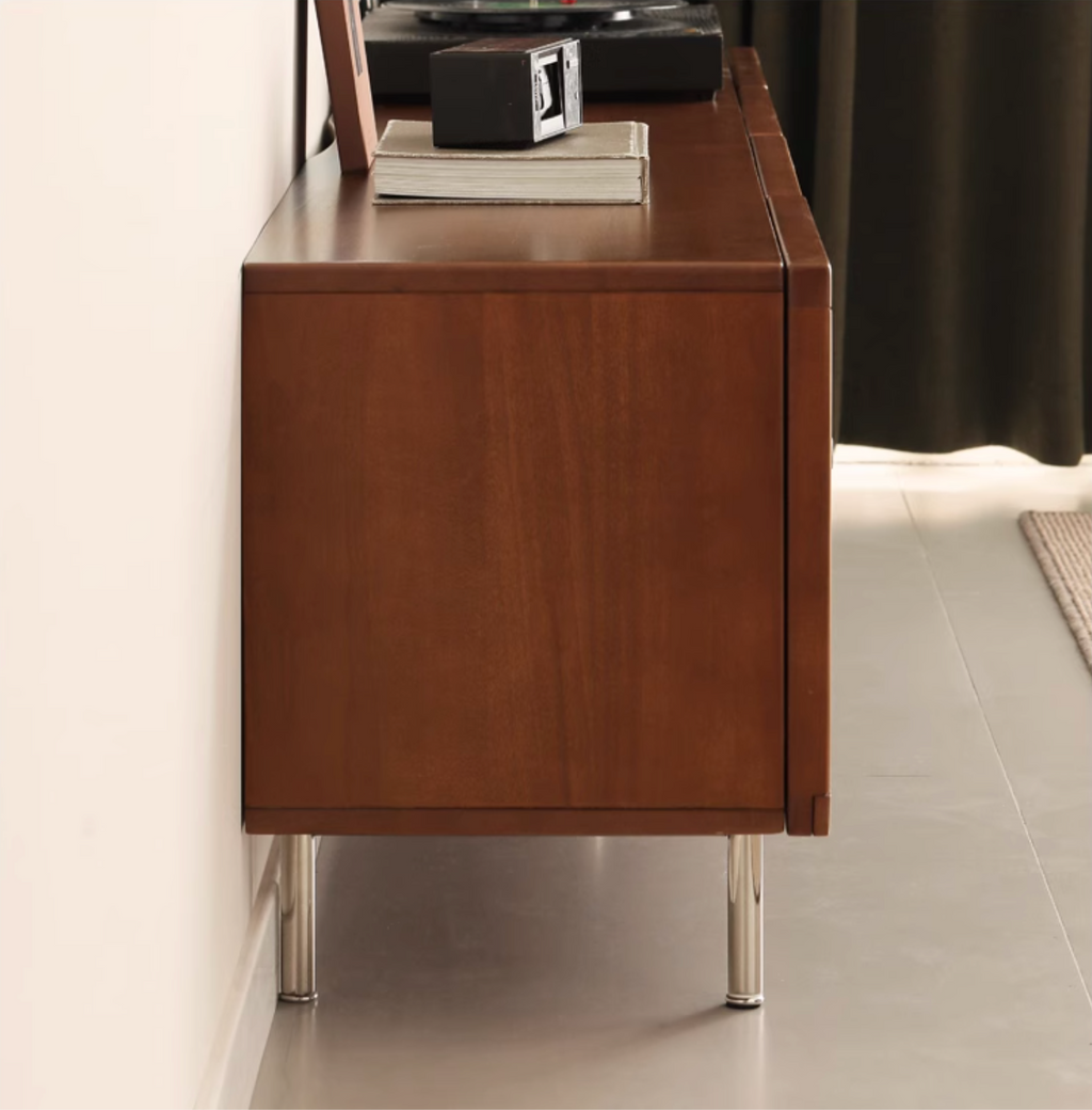 Poplar Solid Wood Bauhaus TV Stand