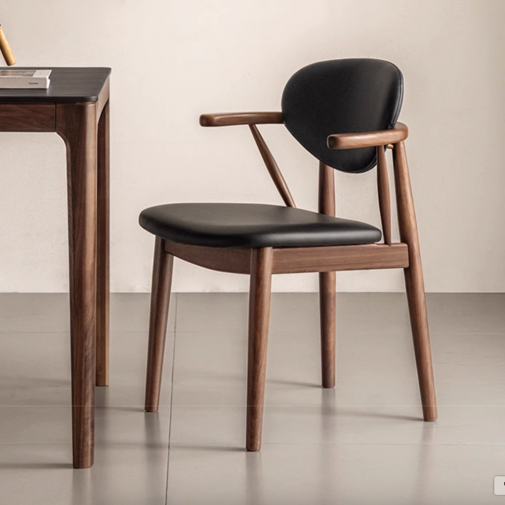 Solid Golden Sandalwood Dining Armchair