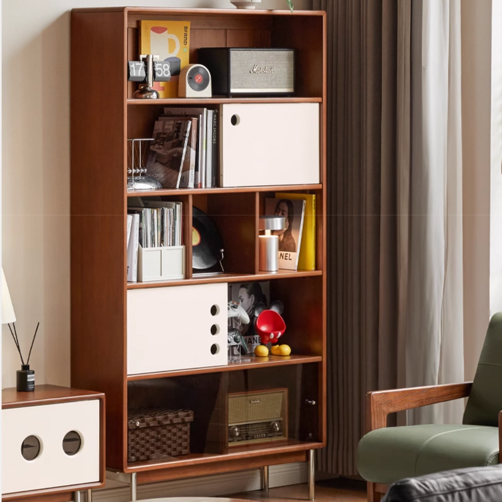 Poplar, Cherry Solid Wood Antique Style Bookshelf