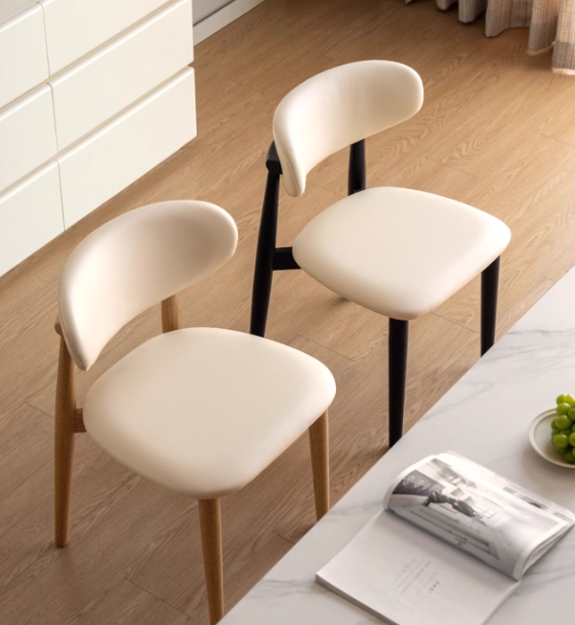 Set 4 pcs Ash Solid Wood Modern Soft Dining Chair