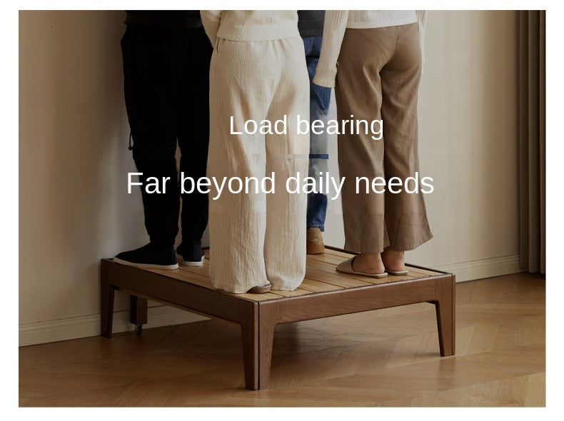 Oak, Solid RubberWood, Beech Solid Wood Sofa Bed Folding Single Bed