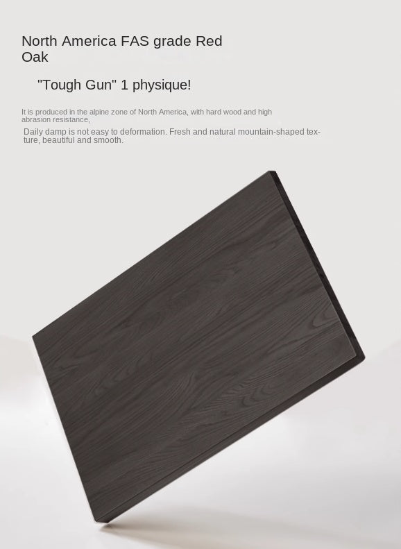 Oak Solid Wood Vintage Black Nightstand