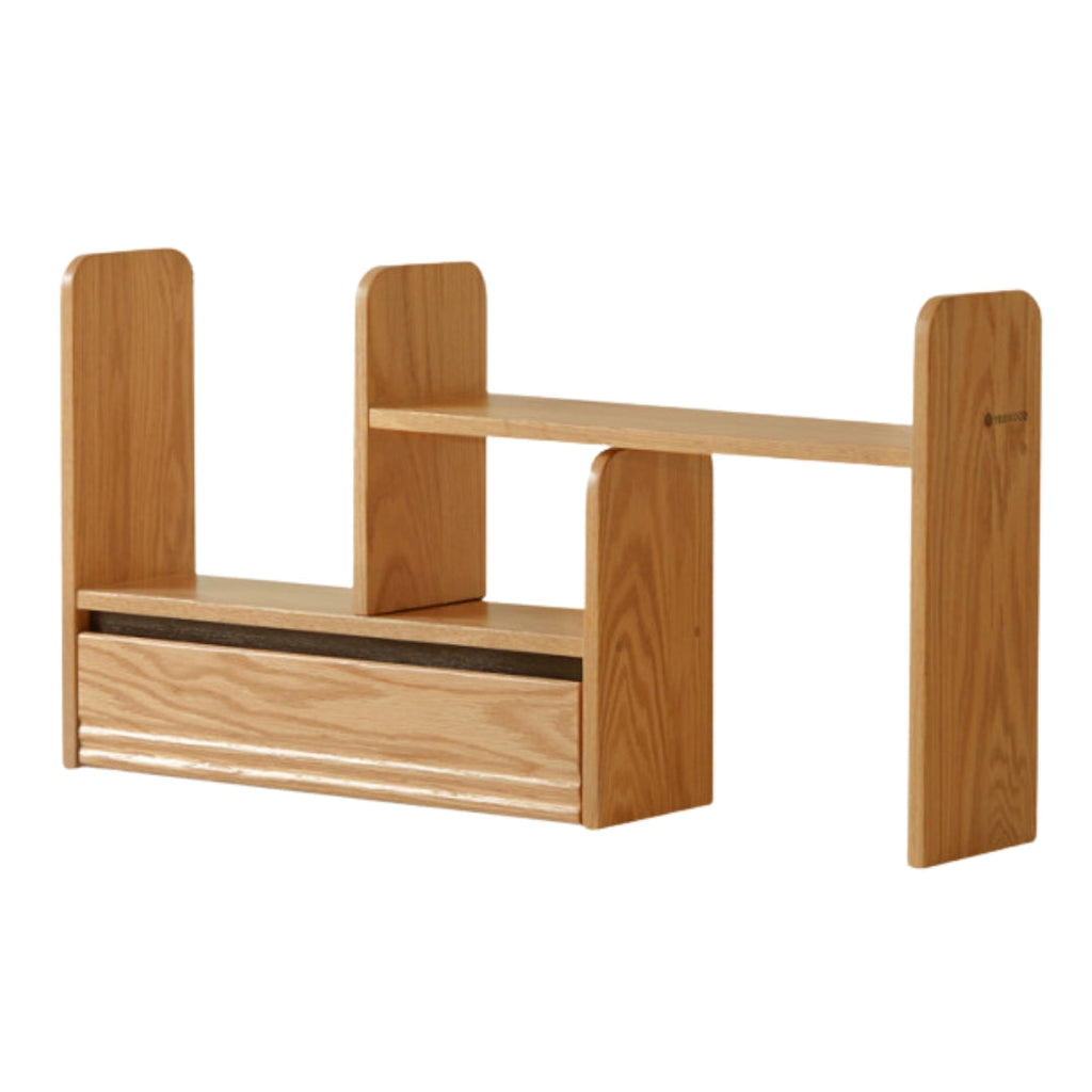 Oak Solid Wood Retractable Storage Desktop Shelf