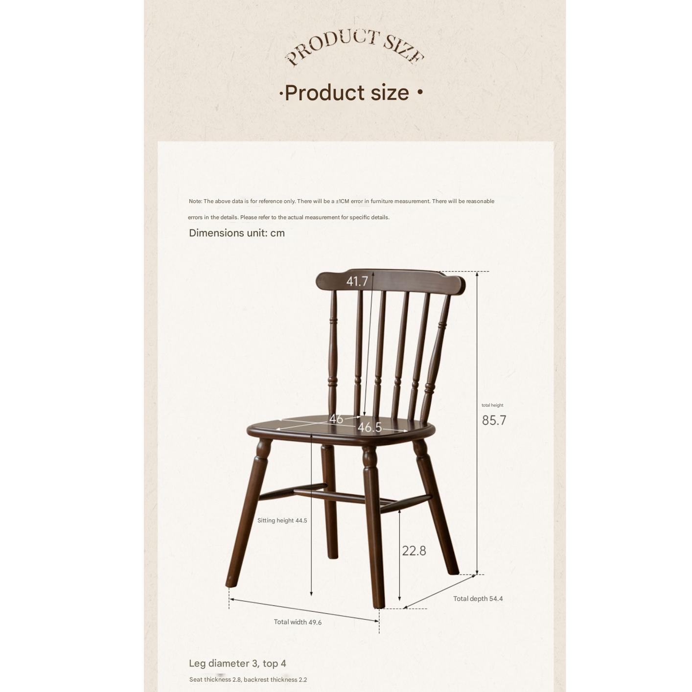 Set 4 pcs Black Walnut Solid Wood Dining Chair