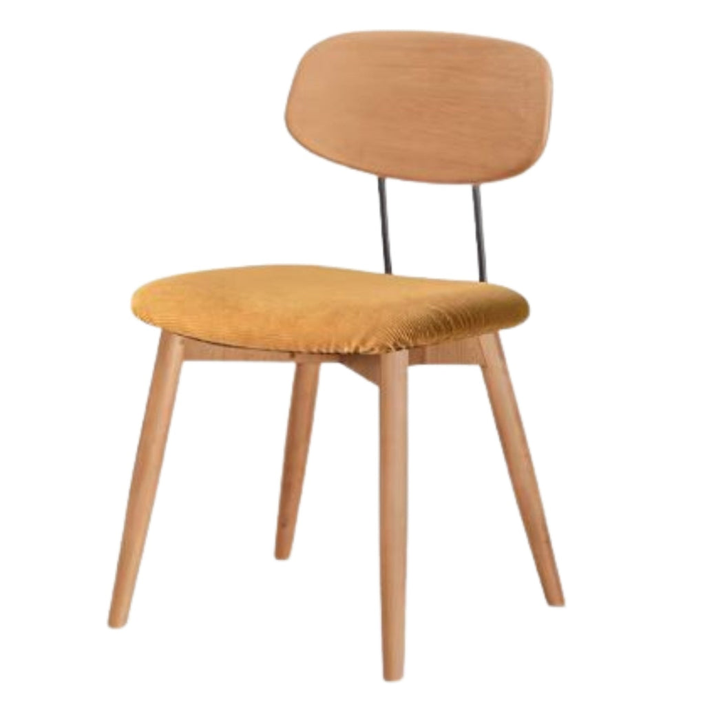 Set pcs 4 Beech, Cherry Solid Wood Medieval Style Soft Retro Dining Chair