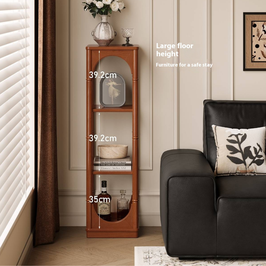 Poplar Solid Wood French Medieval Style Storage Rack