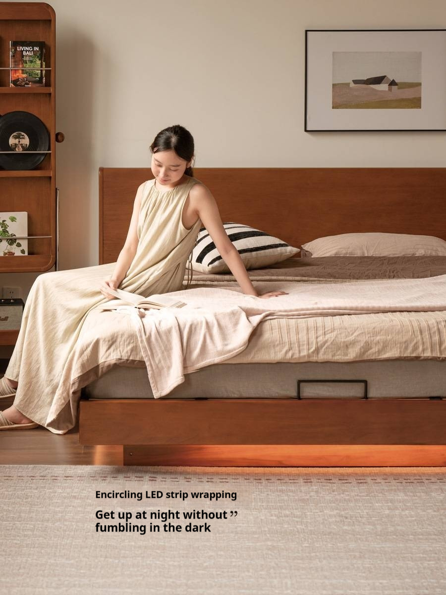 Poplar Wood Solid Wood Antique Style Box Bed