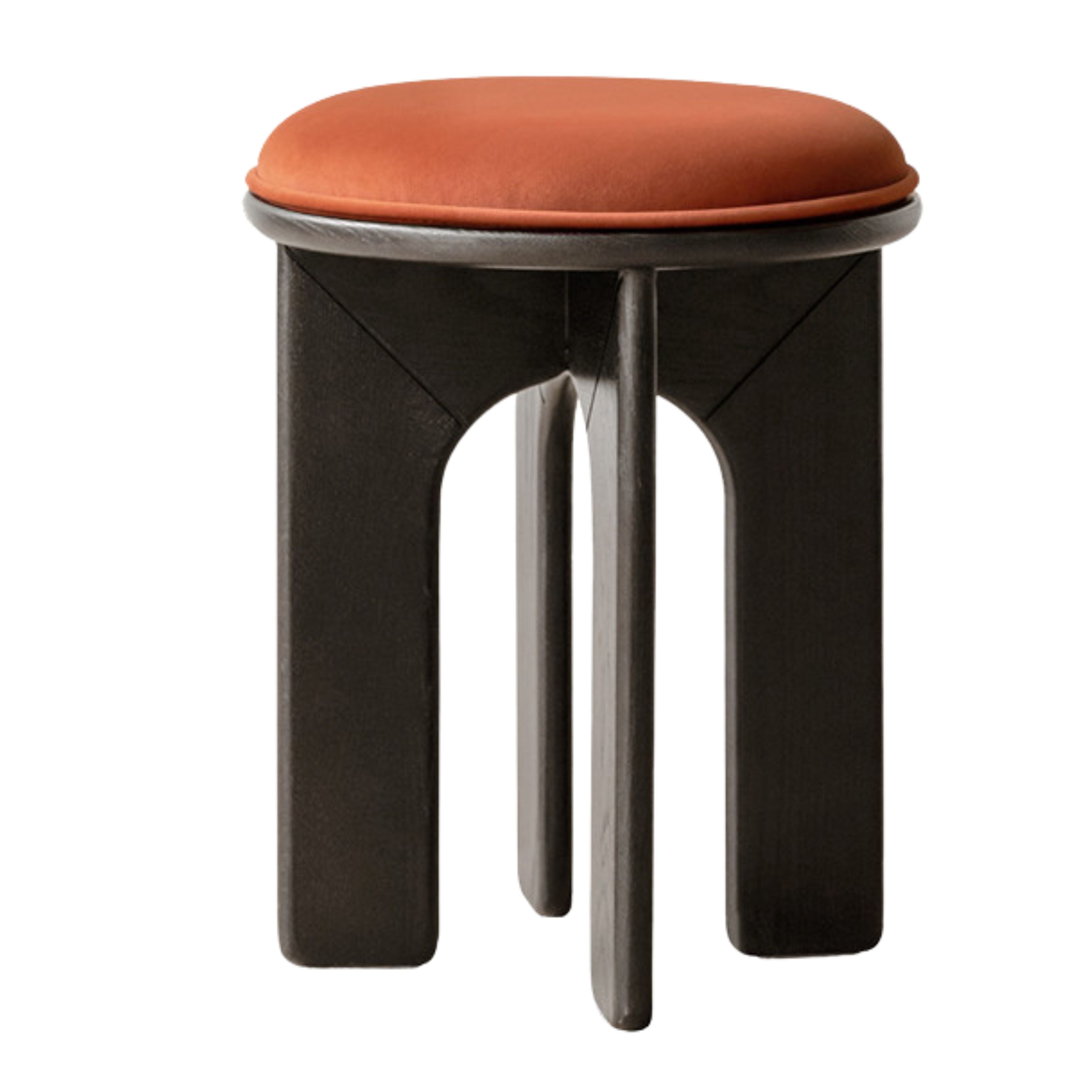 Oak, Beech Solid Wood, Solid RubberWood French Retro Round Stool