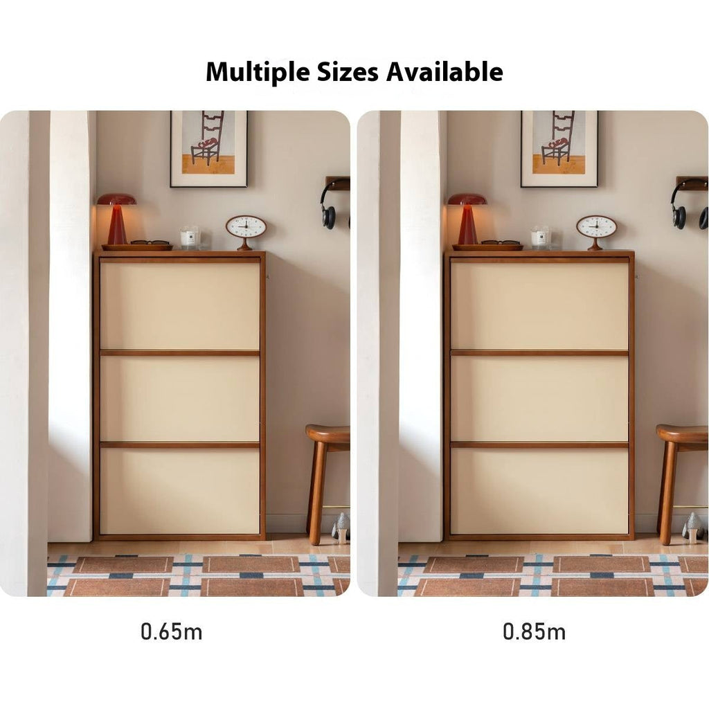 Poplar Solid Wood Middle Ages Style Shoe Cabinet