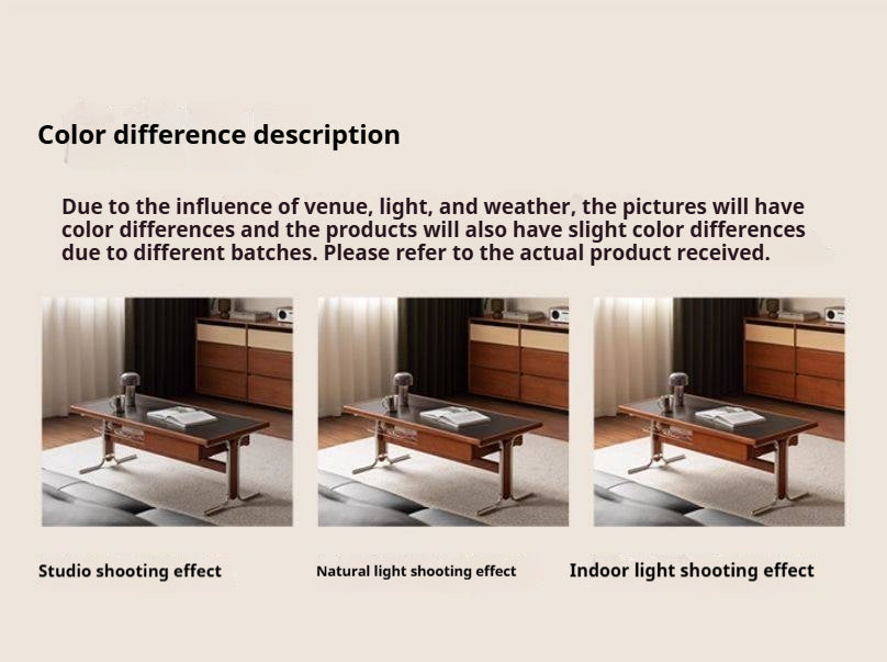 Poplar Solid Wood Ancient Style Rock Plate Tea Table