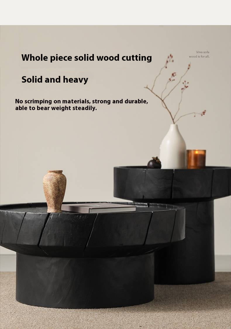 Pine Solid Wood Wabi-Sabi Style Coffee Table